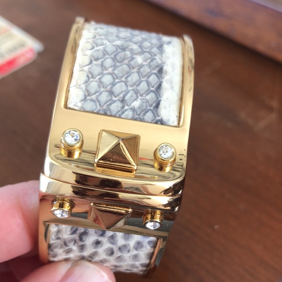 Stella & Dot cuffed snake skin bracelet. - Picture 3 of 4